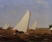 Sailboats Racing on the Delaware - 托马斯·伊肯斯